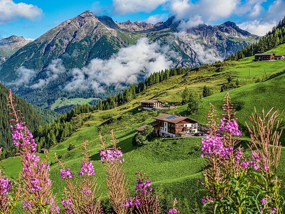 Sommer im Lechtal - Lechtaler Auszeitdörfer Kaisers bewölkt